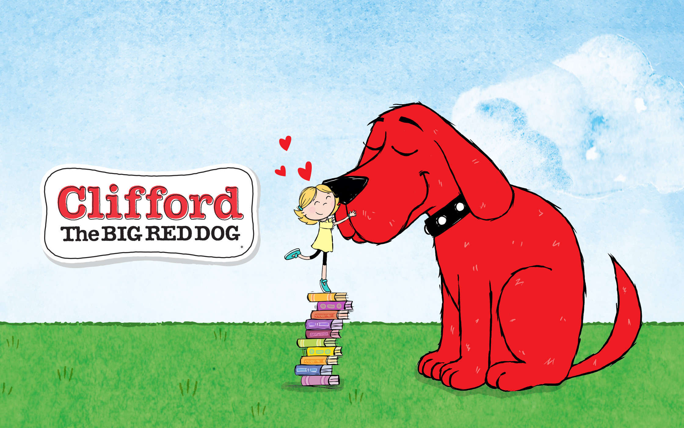 Большой красный пёс Клиффорд рисунок