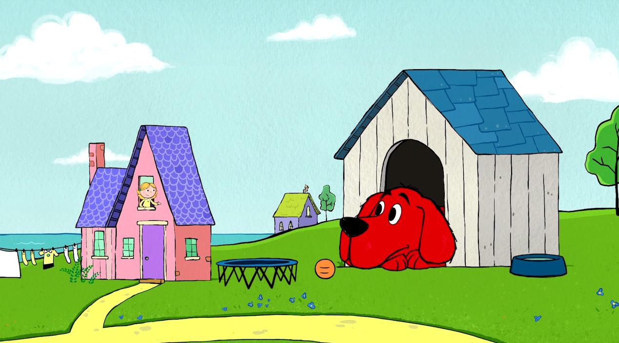 dog house cartoon red